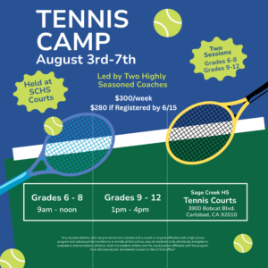 Youth Summer Tennis Camp 2026